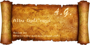 Albu Gyöngyi névjegykártya