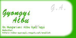 gyongyi albu business card